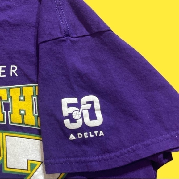 Mens purple Utah Jazz nba t shirt - Picture 4 of 5